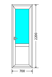 Балконный блок: дверь Exprof S-358 Лобня